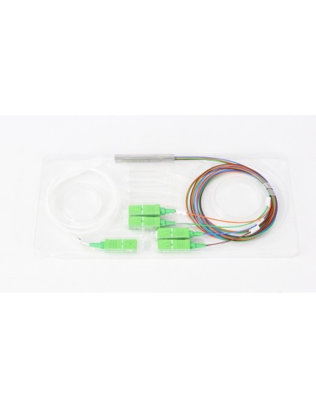 Splitter fibra óptica 1x4 SC APC monomodo PLC para FTTX