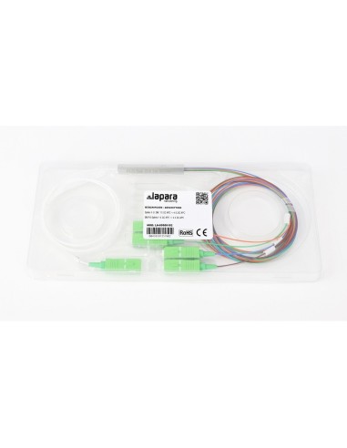 Splitter fibra óptica 1x4 SC APC monomodo PLC para FTTX