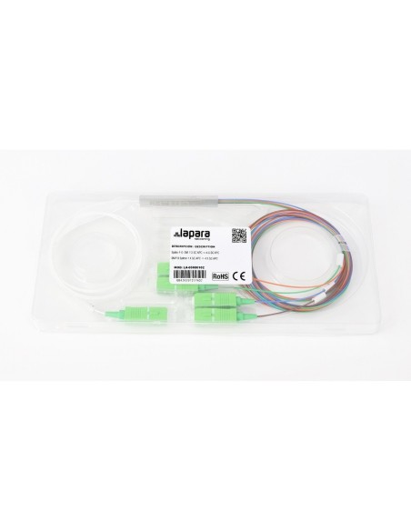 Splitter fibra óptica 1x4 SC APC monomodo PLC para FTTX
