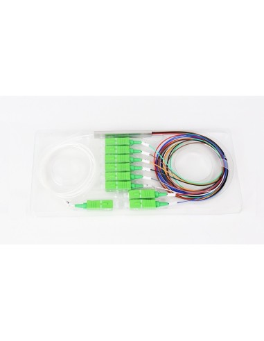 Splitter fibra óptica 1x8 SC APC monomodo para FTTX