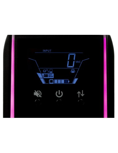 SAI Gaming Lapara UPS 1500VA interactivo sinusoidal (Detalle panel)