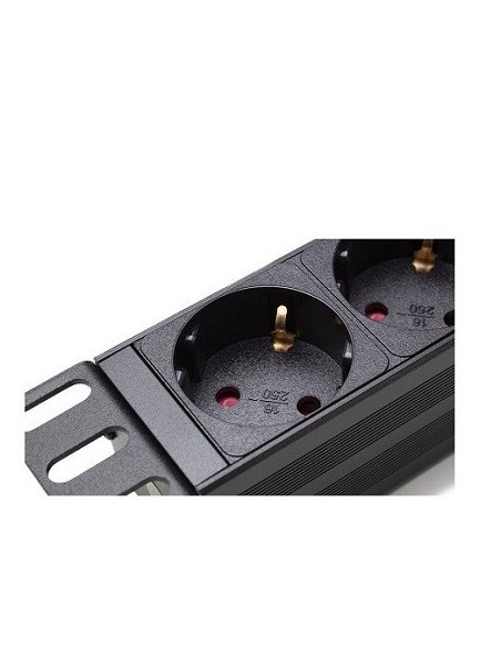 Regleta (PDU) con magnetotérmico y 6 X schuko Lapara