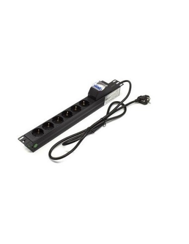 Regleta (PDU) con magnetotérmico y 6 X schuko Lapara