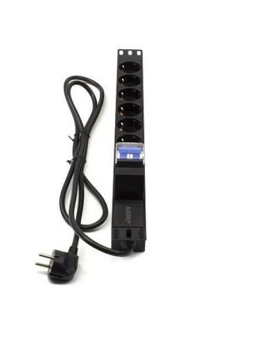 Regleta (PDU) con magnetotérmico y 6 X schuko Lapara