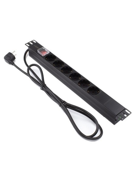 Regleta rack 19" 6 X tomas schuko Lapara Networking. Comprar y venta