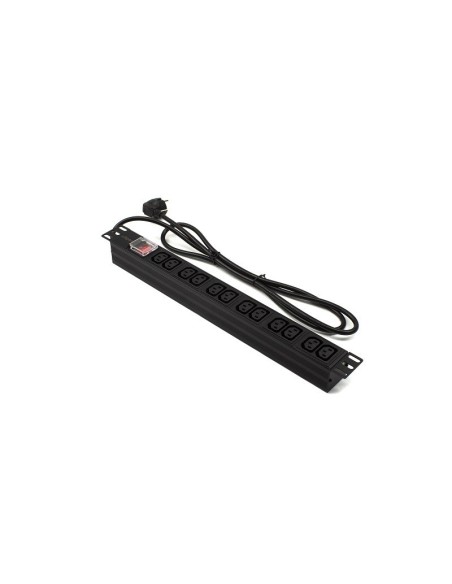 Regleta rack 19" 12 X IEC C13 con interruptor Lapara. Comprar y venta
