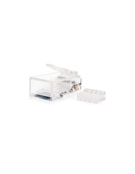 Conector macho RJ45 Cat 6 UTP con guía Lapara Networking,