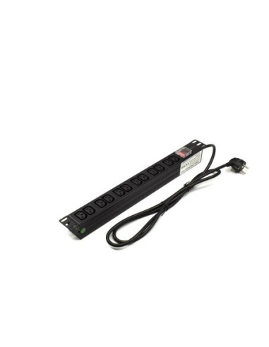 Regleta rack 19" 12 X IEC C13 con interruptor Lapara. Comprar y venta
