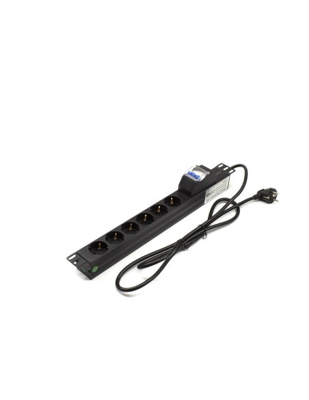 Regleta (PDU) con magnetotérmico y 6 X schuko Lapara