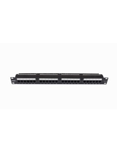 Patch panel rack 1U Cat 6A UTP IDC 24 puertos