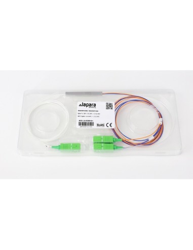 Splitter fibra óptica SC APC 1x2 monomodo PLC FTTX